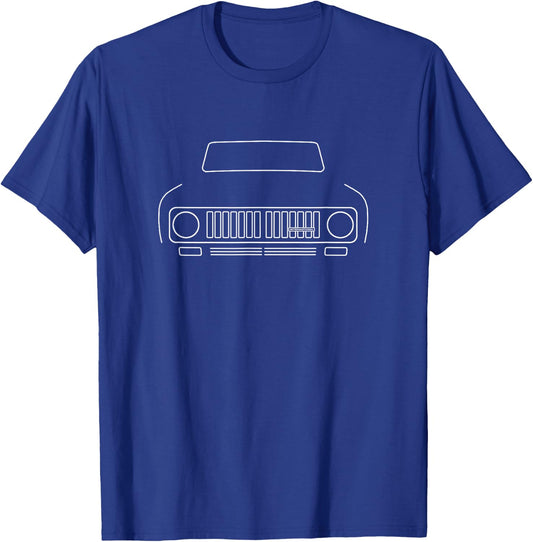 International Harvester Scout II classic 4x4 outline (white) T-Shirt - T-Shirt | Royal