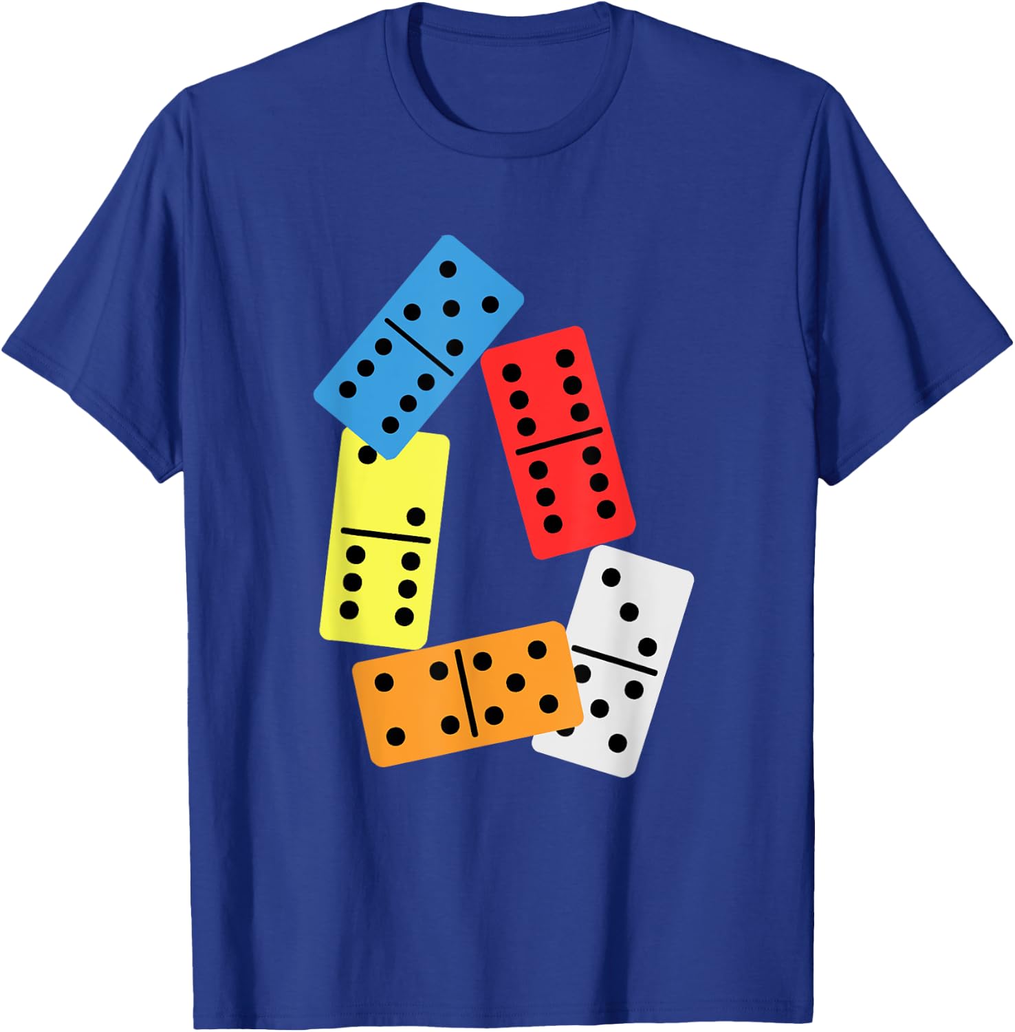 Colorful Domino Tiles Dominoes Domino Effect Tactics Gift T-Shirt - T-Shirt | Royal