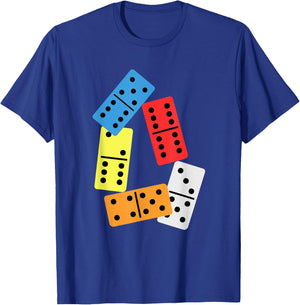 Colorful Domino Tiles Dominoes Domino Effect Tactics Gift T-Shirt - T-Shirt | Royal