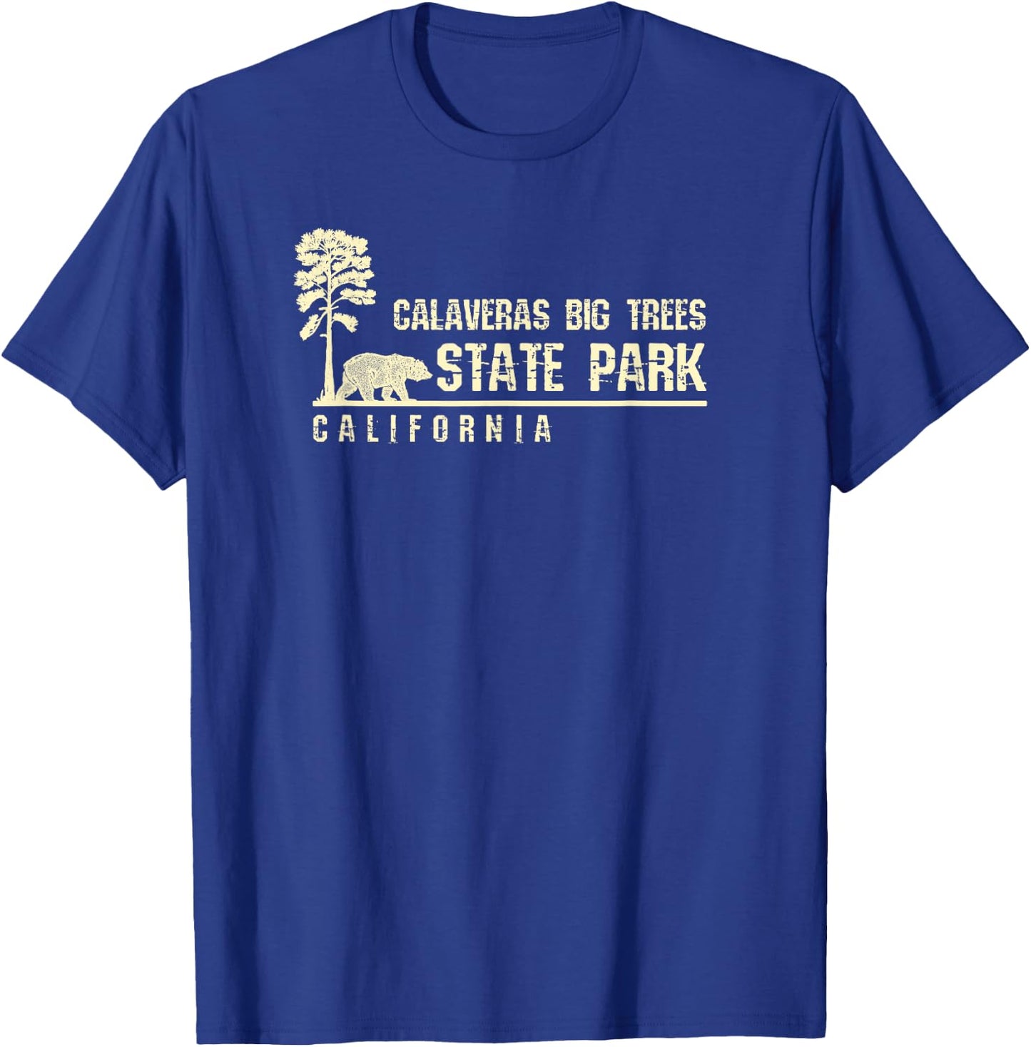 California Souvenir Gift Calaveras Big Trees State Park T-Shirt - T-Shirt | Royal
