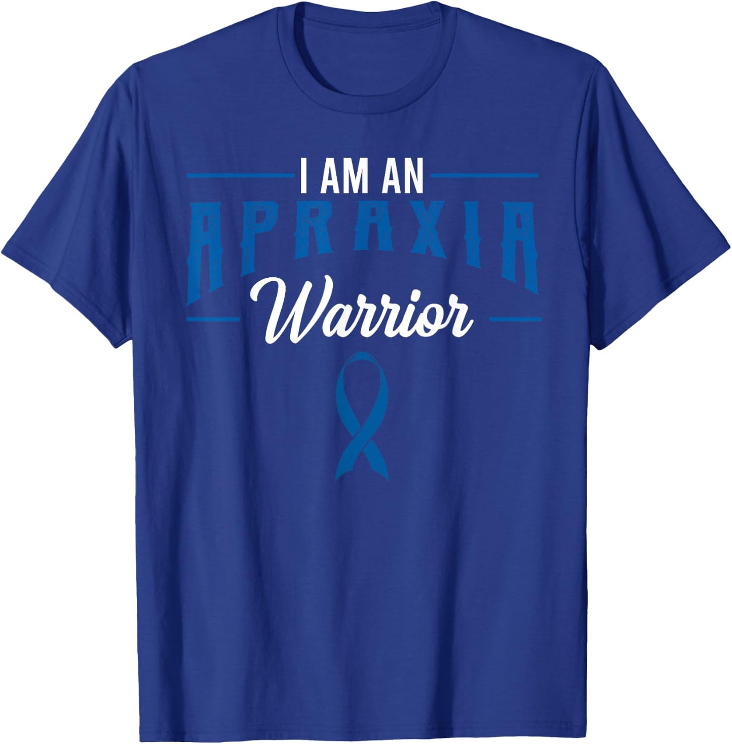 Apraxia Awareness Supporter Limb-Kinetic Fighter Warrior T-Shirt - T-Shirt | Royal