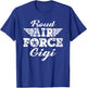 Proud Air Force Gigi Pride Military Family Grandmother Gifts T-Shirt - T-Shirt | Royal