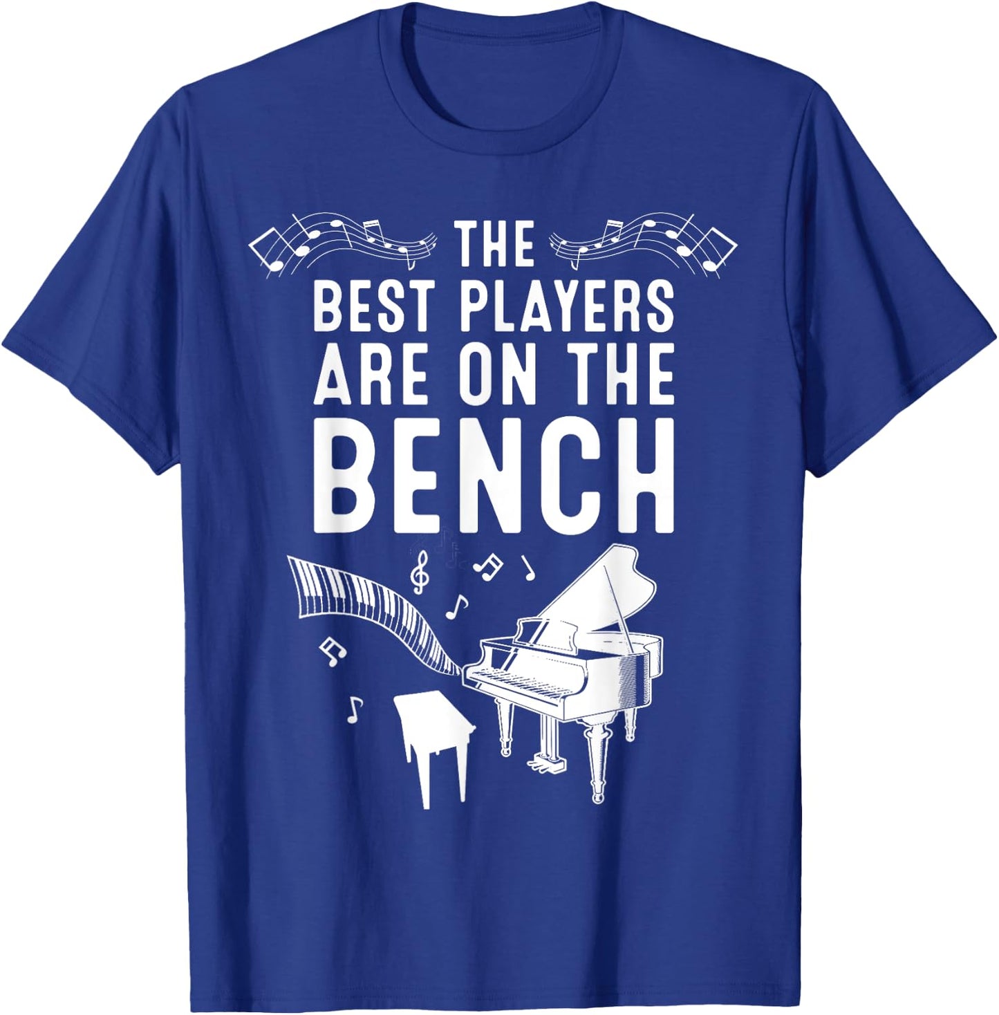 Funny Piano Player Gift Cute Bench Pianist T-Shirt - T-Shirt | Royal