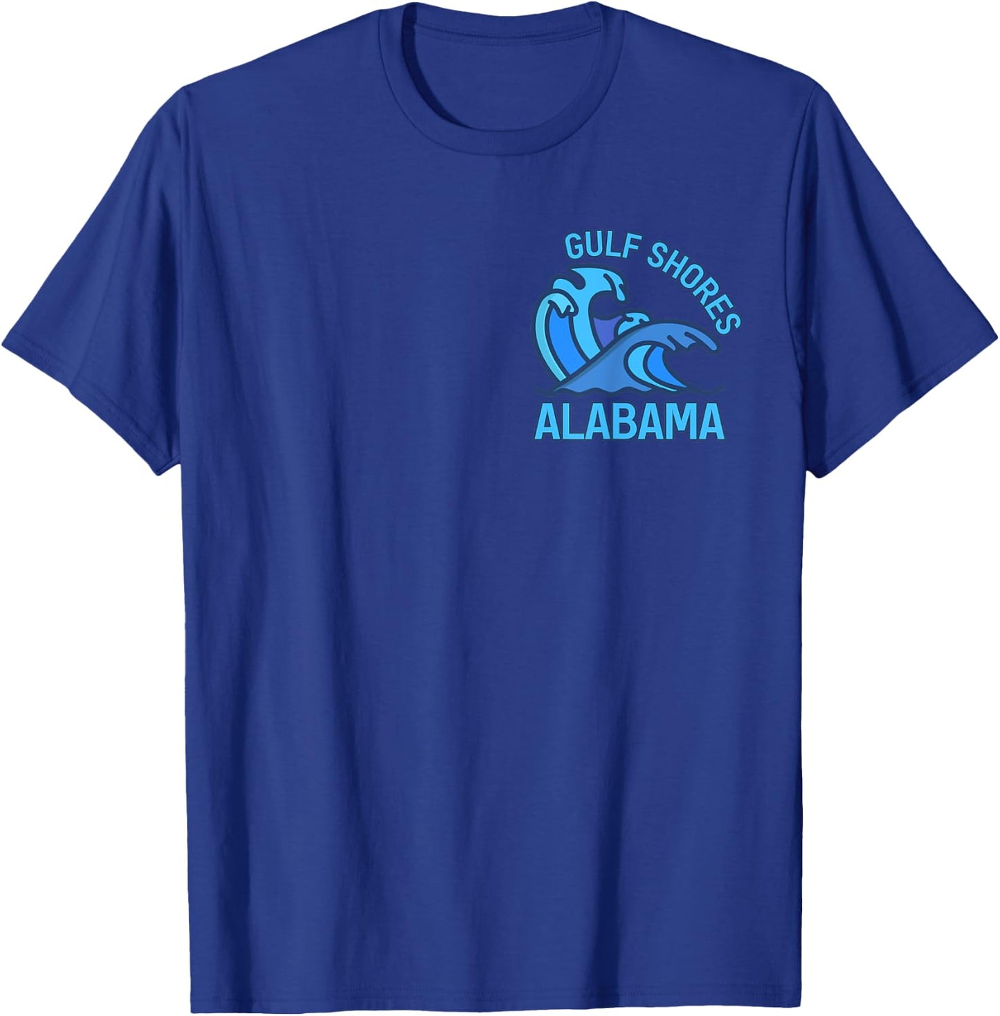 Graphic Gulf Shores Alabama Pocket Wave Souvenir T-Shirt - T-Shirt | Royal