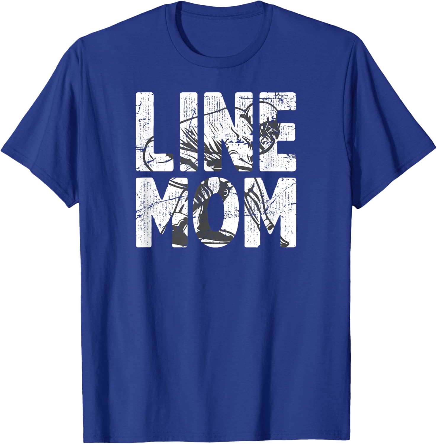 Football Line Mom Of A Football Lineman Mother T-Shirt - T-Shirt | Royal