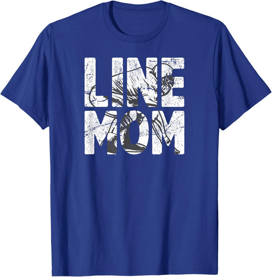 Football Line Mom Of A Football Lineman Mother T-Shirt - T-Shirt | Royal