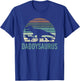 Daddysaurus Fathersday Dad Papa Family Dinosaurs Vintage T-Shirt - T-Shirt | Royal