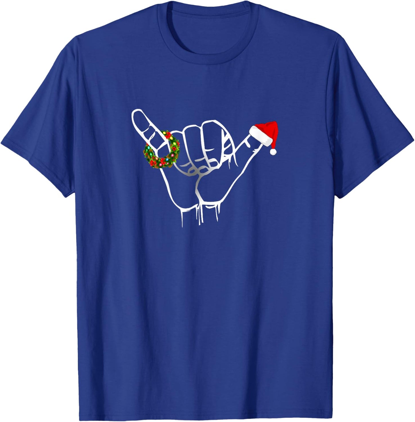 Shaka Sign Aloha Hand Good Vibe Hawaii Christmas Shaka T-Shirt - T-Shirt | Royal