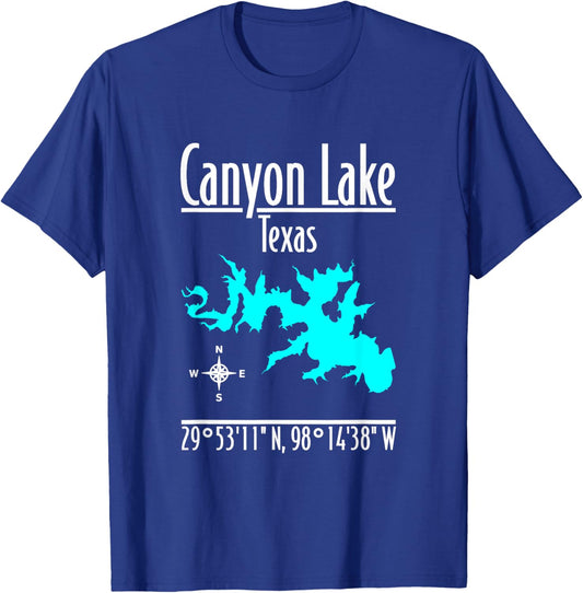 Modern Canyon Lake - Texas T-Shirt - T-Shirt | Royal