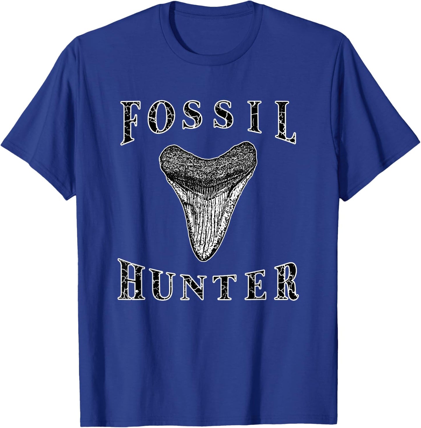 Megalodon Tooth Sharks Tooth Fossil Hunter Paleontologist T-Shirt - T-Shirt | Royal