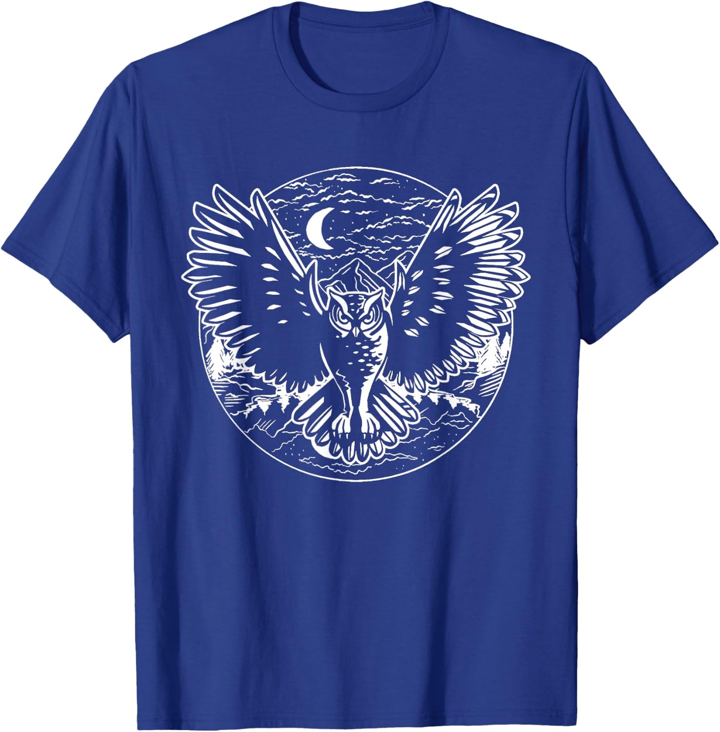 Owl | White Owl | Cute Owl | Red Owl | Night Owl Graphic T-Shirt - T-Shirt | Royal
