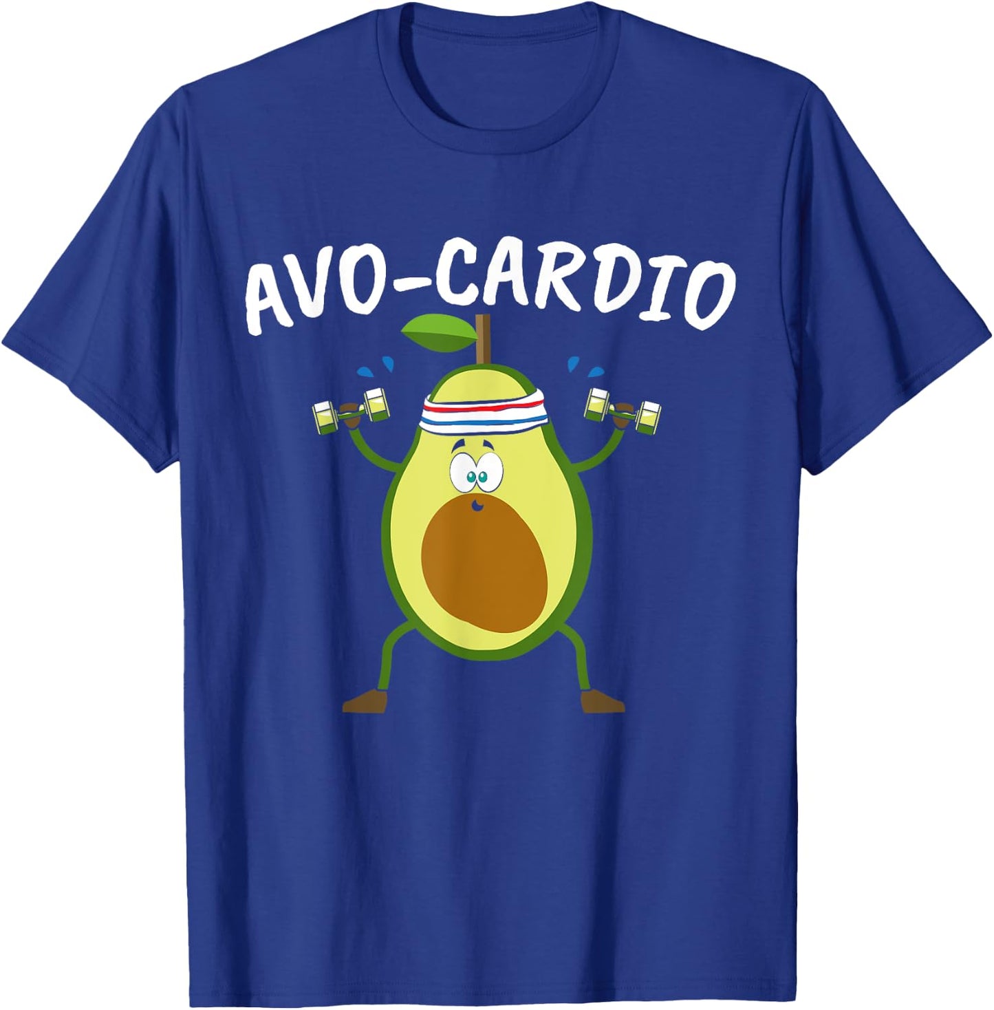 Avocado Graphic Avo Cardio for a Avacardio Workout Pun T-Shirt - T-Shirt | Royal
