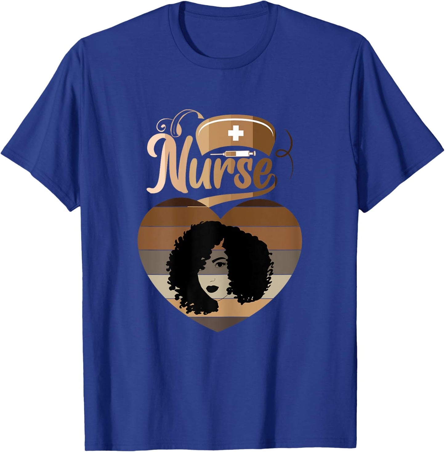 Afro Black Nurse Melanin African American Funny Nurse T-Shirt - T-Shirt | Royal