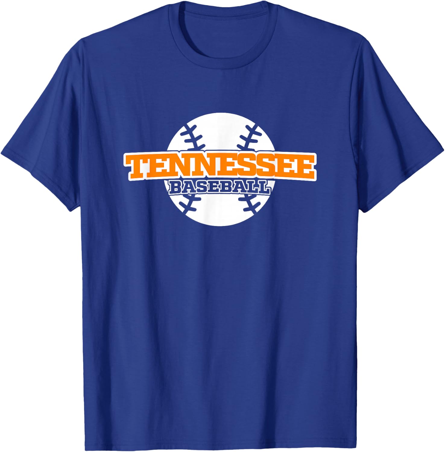 Tennessee Baseball Block Font T-Shirt - T-Shirt | Royal