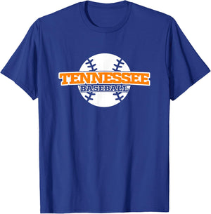 Tennessee Baseball Block Font T-Shirt - T-Shirt | Royal
