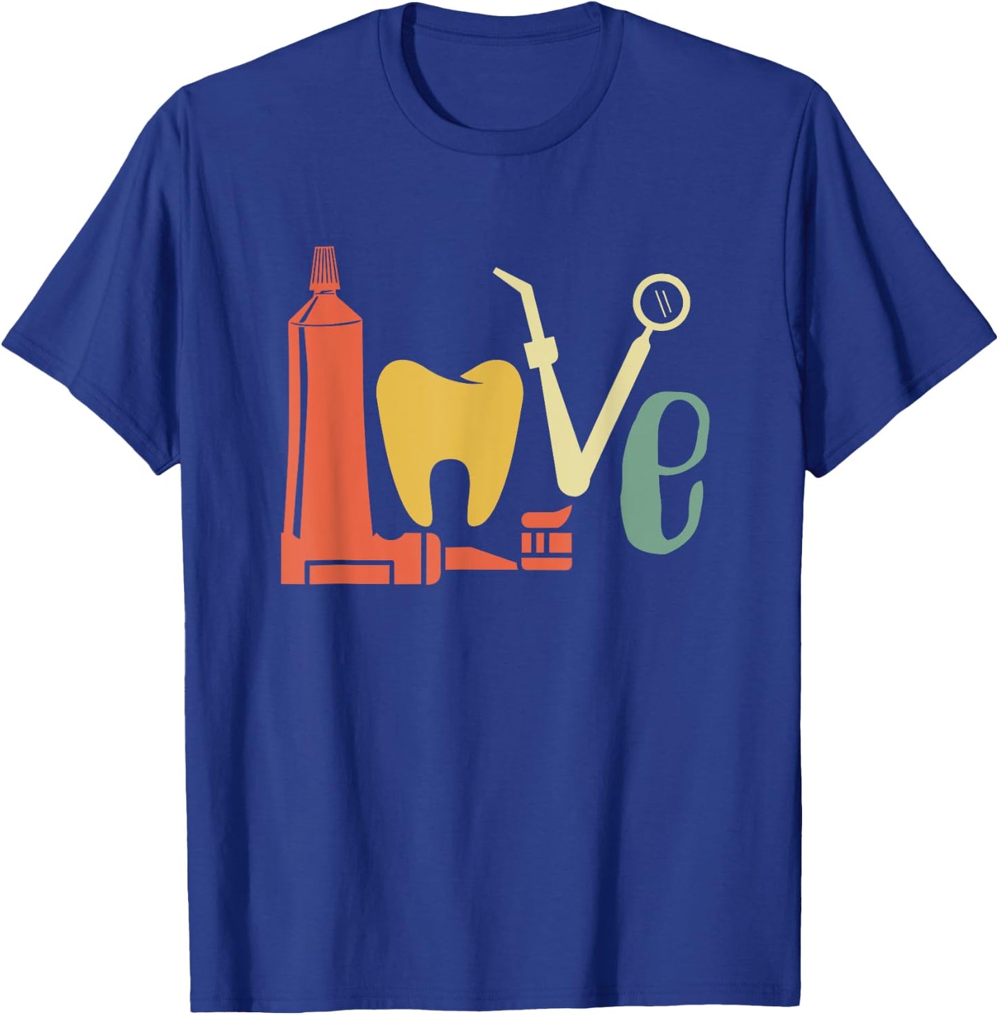 Love Dentist Dental Doctor Dentist Aid Tooth T-Shirt - T-Shirt | Royal