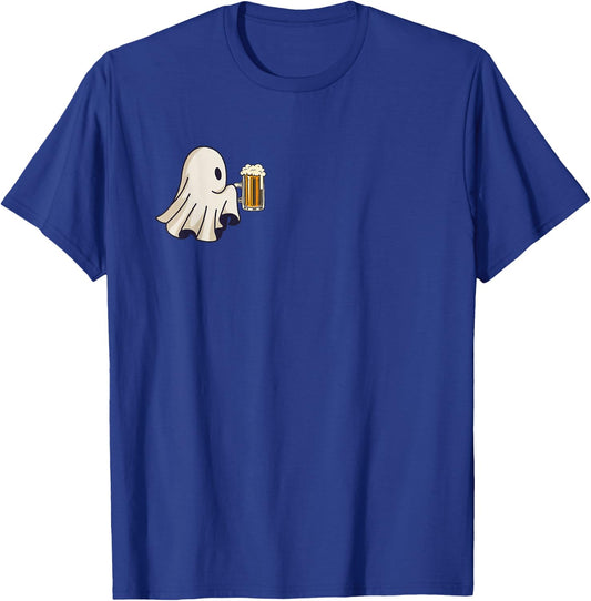 Spooky Season Cute Little Ghost Beer Halloween Costume T-Shirt - T-Shirt | Royal
