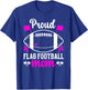 Proud Flag Football Mom Of A Flag Football Player Mama T-Shirt - T-Shirt | Royal