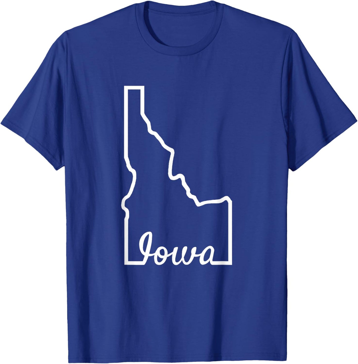 Idaho Iowa Funny Geography Mix up Joke Idawa State Pride T-Shirt - T-Shirt | Royal