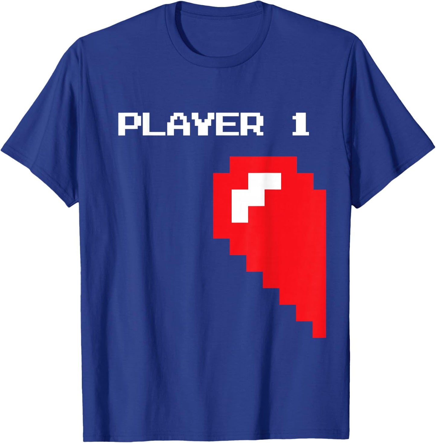 Matching Gamer Couple Valentine's Gift - Player 1 Player 2 T-Shirt - T-Shirt | Royal