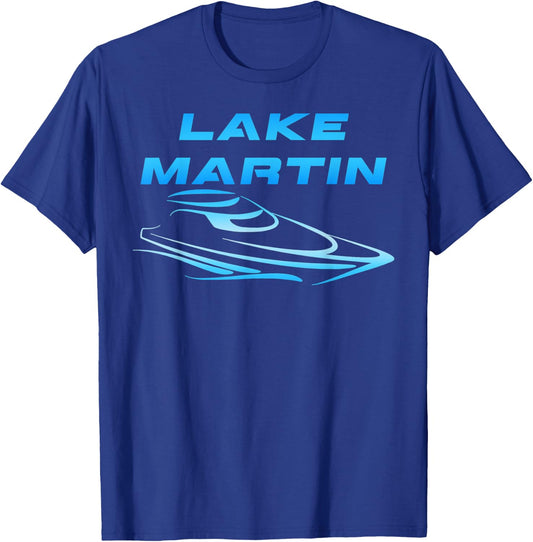 Lake Martin Chimney Rock Party Cove Cool Boating Skiing T-Shirt - T-Shirt | Royal