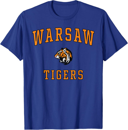 Warsaw High School Tigers T-Shirt - T-Shirt | Royal