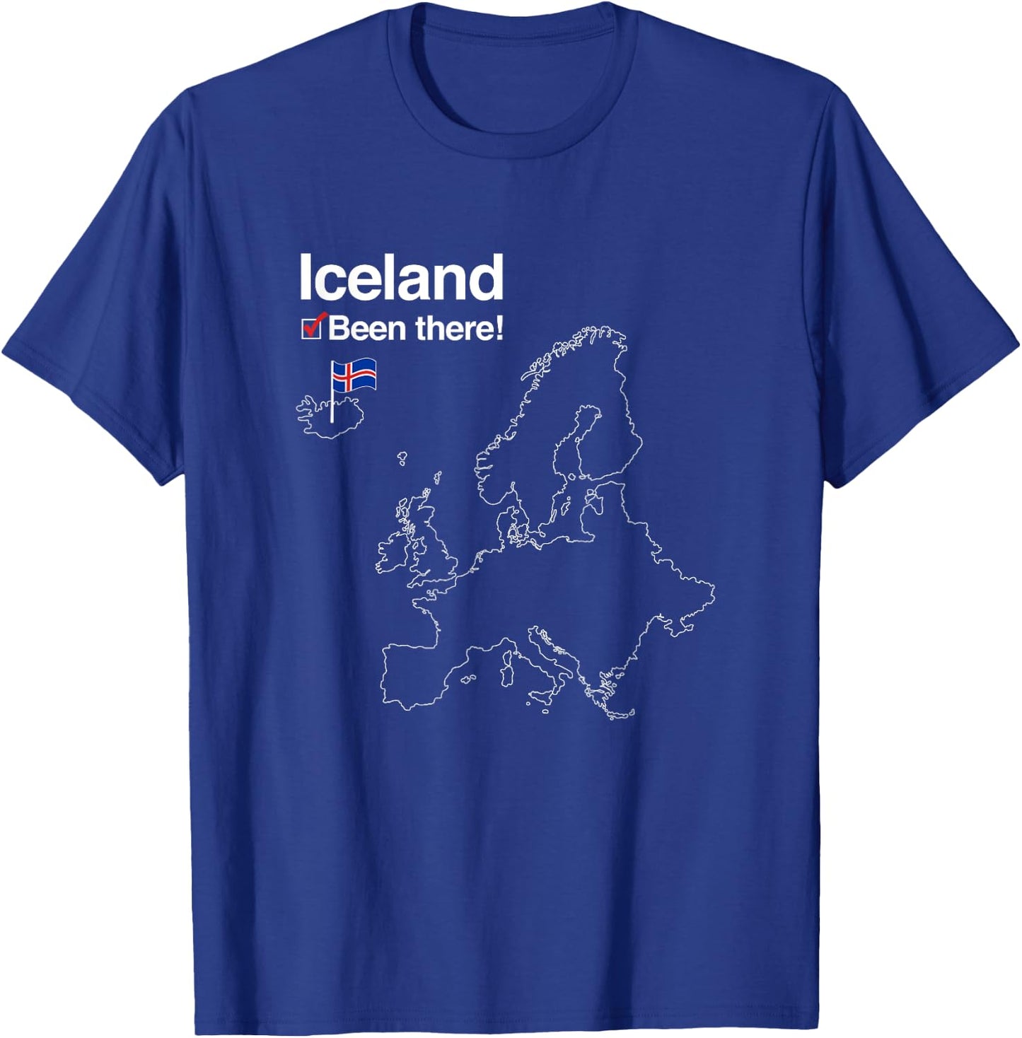 Flag and Map of Iceland T-Shirt - T-Shirt | Royal