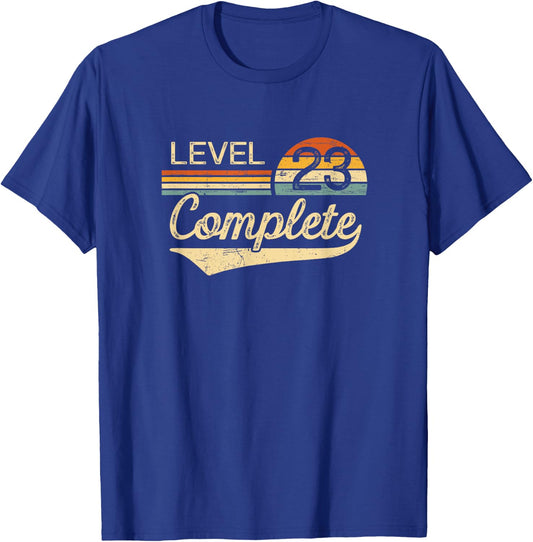 Level 23 Complete Vintage 23rd Wedding Anniversary T-Shirt - T-Shirt | Royal
