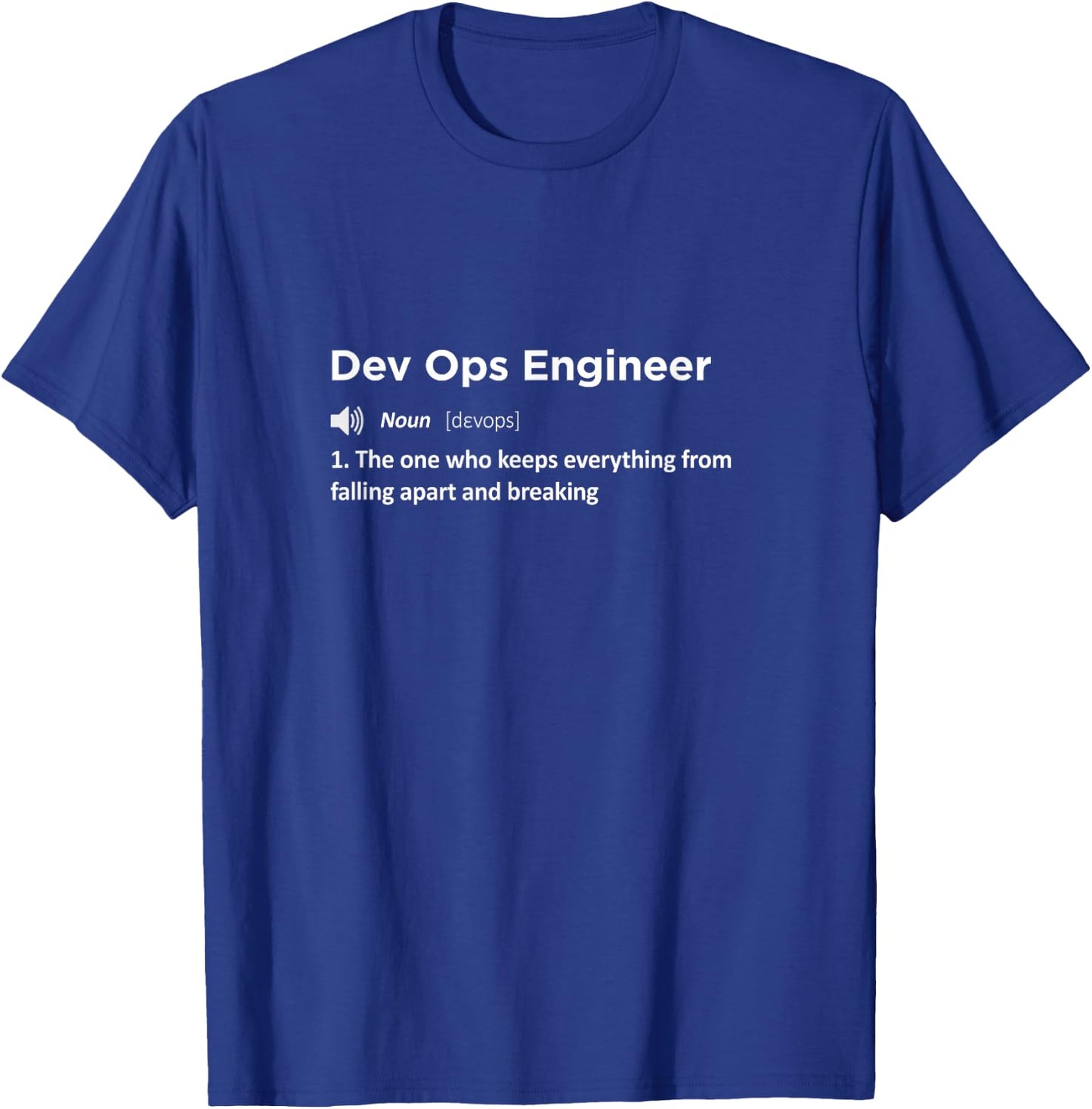 Dev ops Development IT operations quotes sayings DevOps Engineer Funny Definition Gift Software Developer T-Shirt - T-Shirt | Royal
