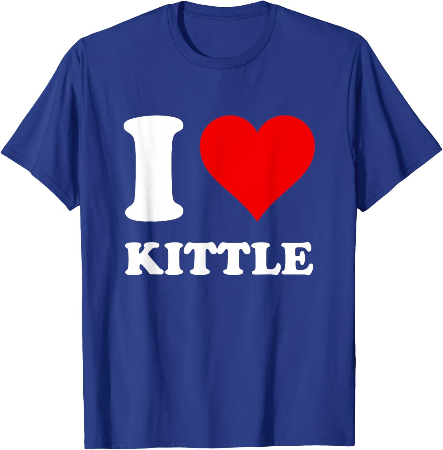 Red Heart I Love Kittle T-Shirt - T-Shirt | Royal