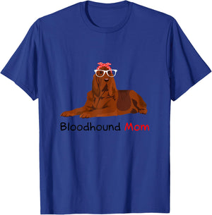 Bloodhound Mom Bandana Bloodhound Dog T-Shirt - T-Shirt | Royal