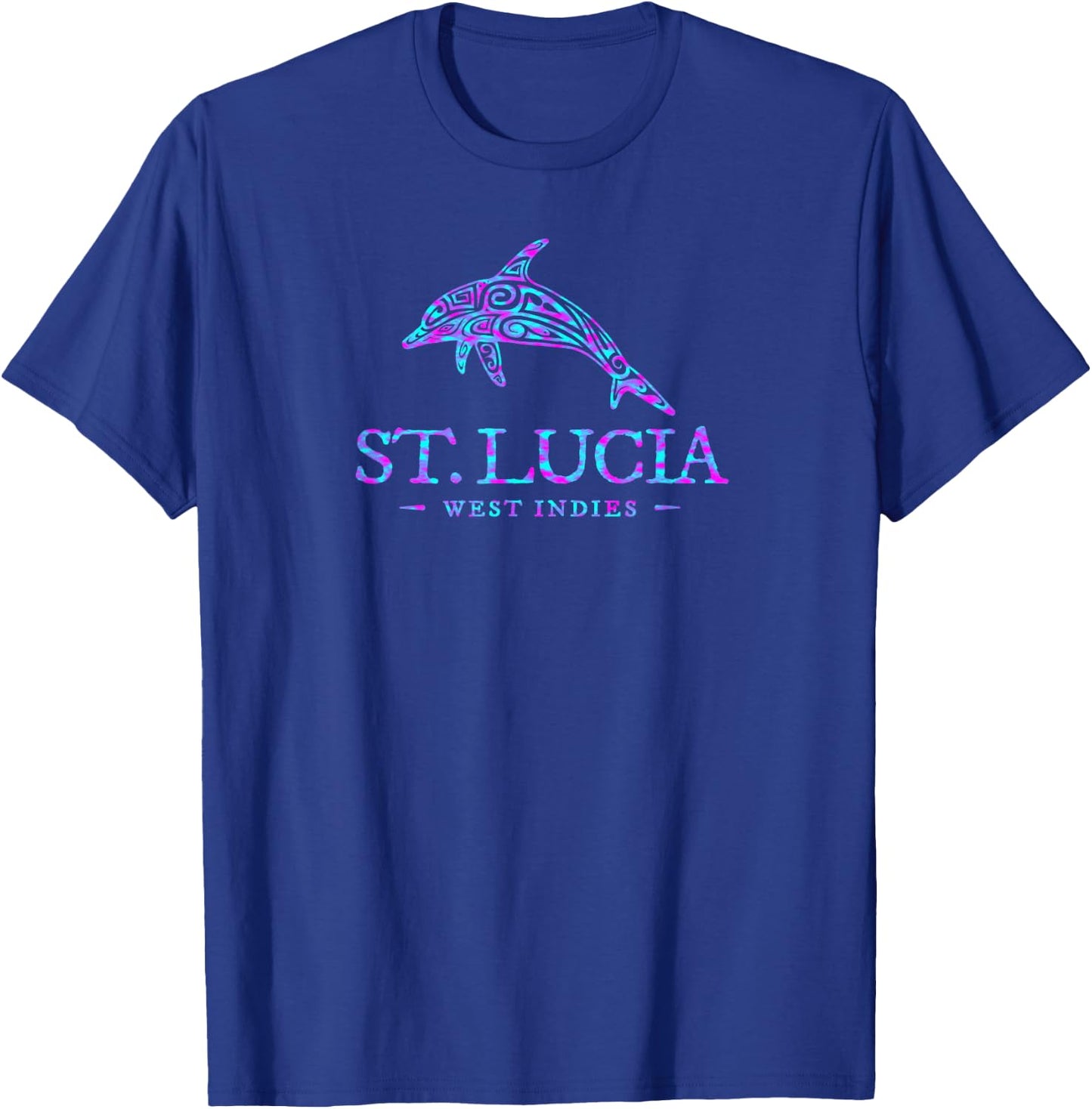 St Lucia Dolphin Boys Girls Toddler Souvenir T-Shirt - T-Shirt | Royal