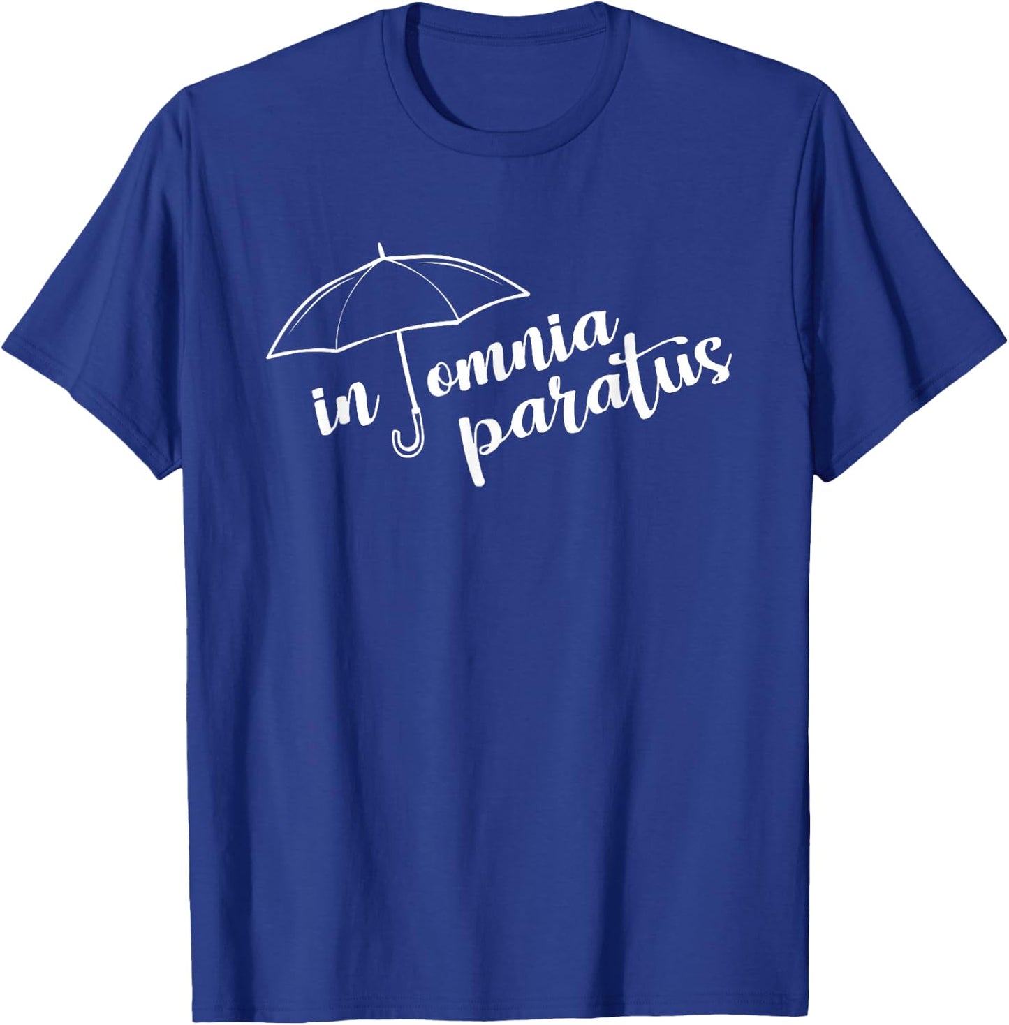 In Omnia Paratus Umbrella T-Shirt - T-Shirt | Royal
