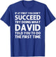 DAVID Gift Name Personalized Birthday Funny Christmas Joke T-Shirt - T-Shirt | Royal