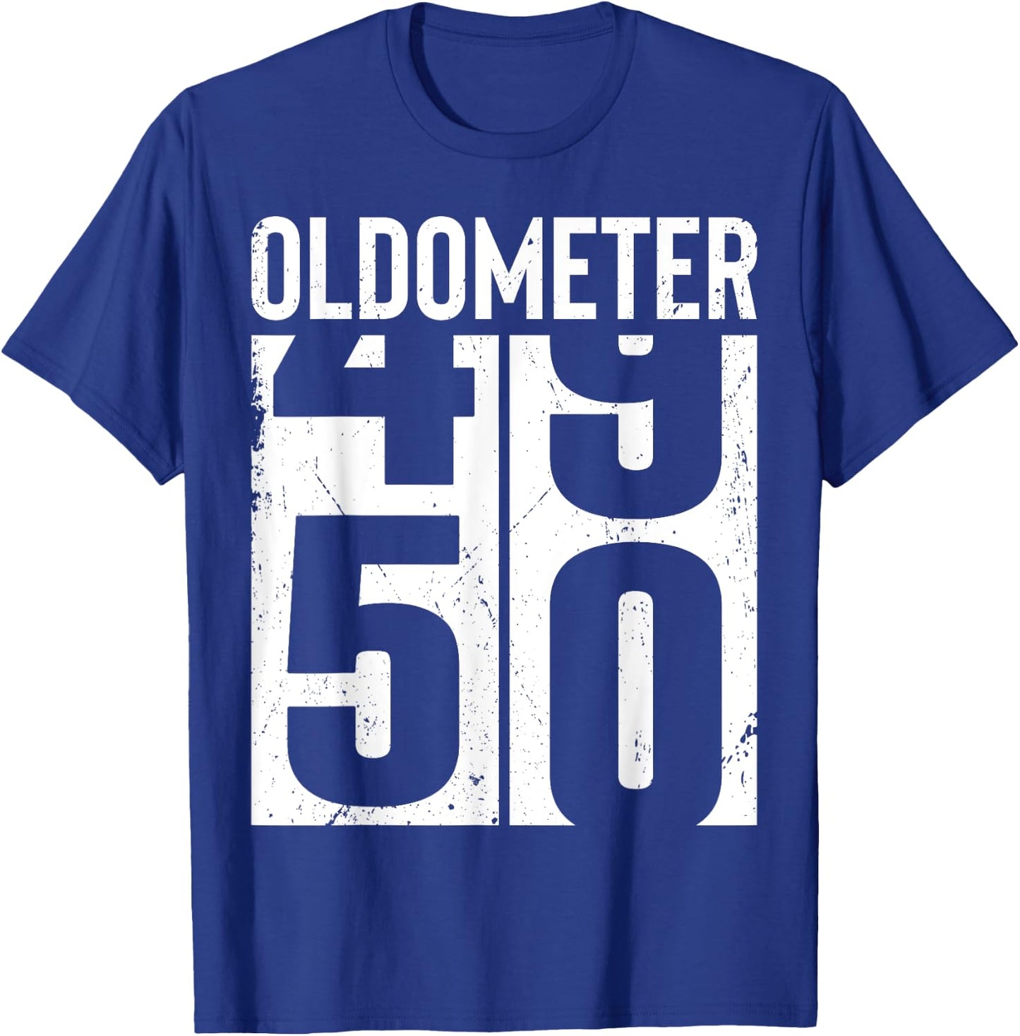 Funny 50 Years Old 50th Birthday Odometer Oldometer Gift Men T-Shirt - T-Shirt | Royal