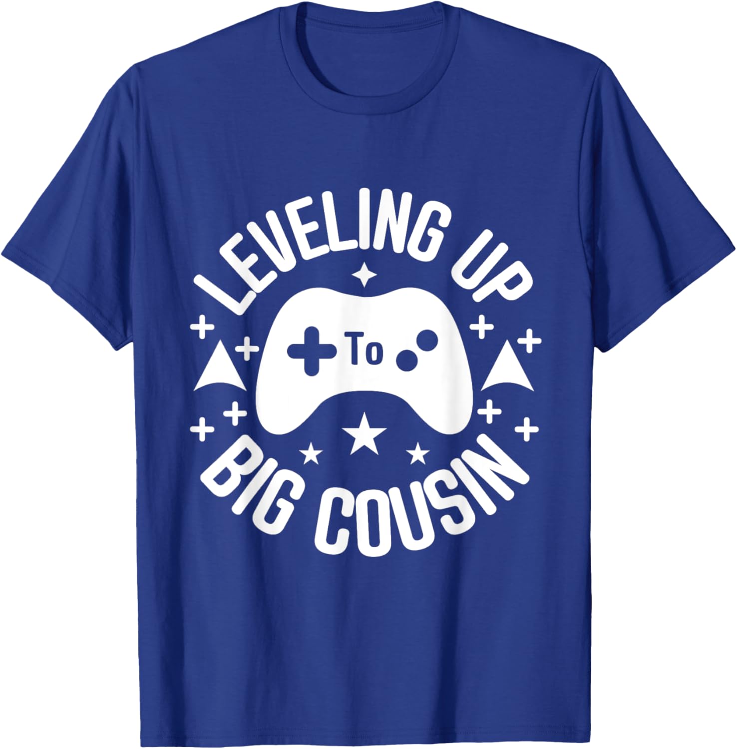 Leveling Up To Big Cousin funny Gaming Boys Girls T-Shirt - T-Shirt | Royal