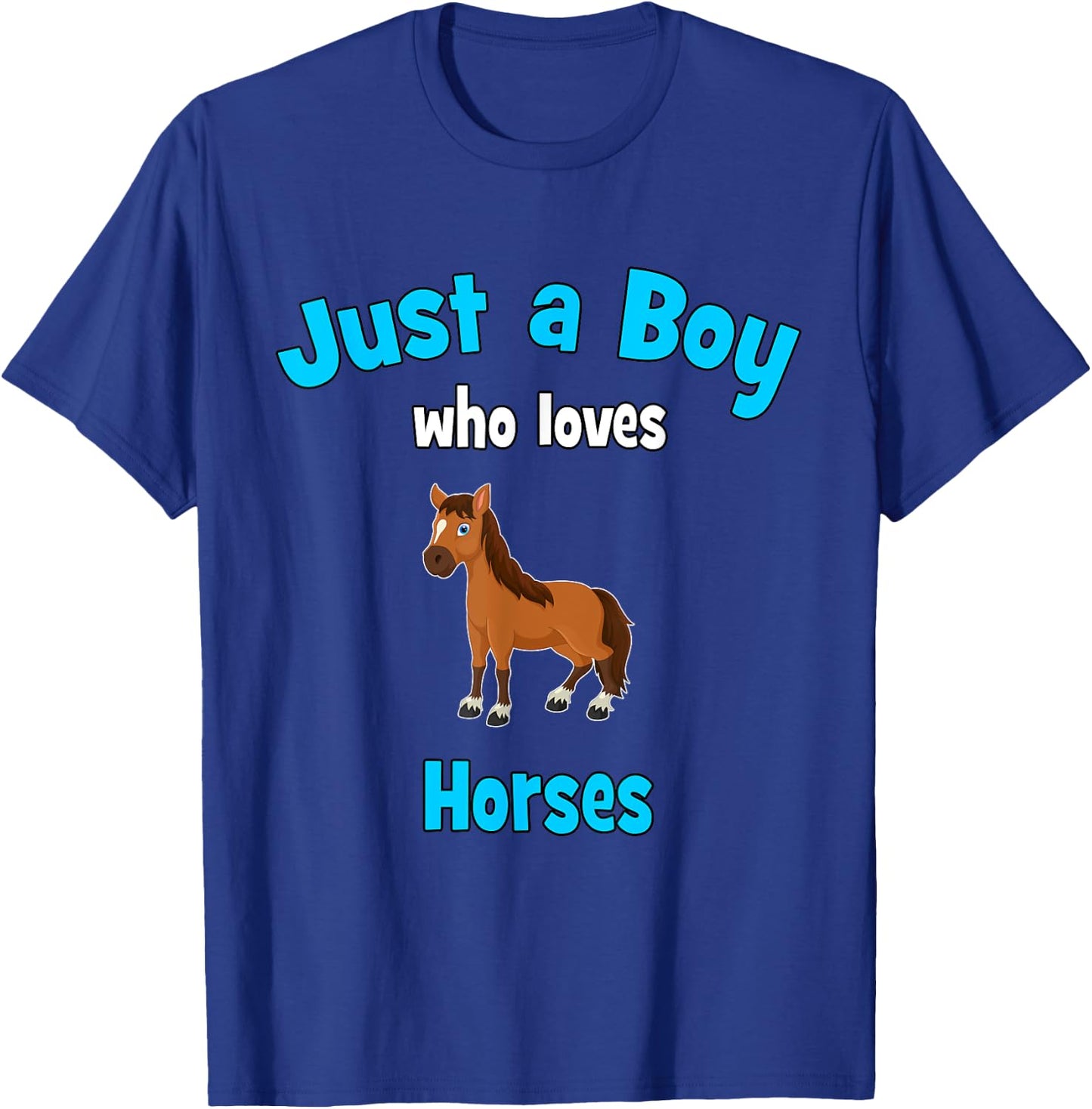 Horse Shirt for Boys | Children's Horse T-Shirt - T-Shirt | Royal