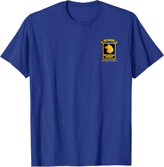27th Infantry Regiment Wolfhounds Chest Nec Aspera Terrent T-Shirt - T-Shirt | Royal