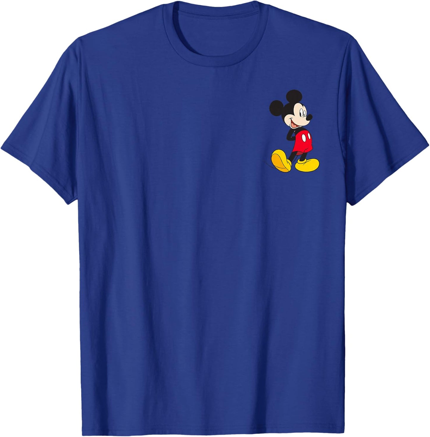 Disney Mickey and Friends Cute Vintage Pocket Mickey Logo T-Shirt - T-Shirt | Royal
