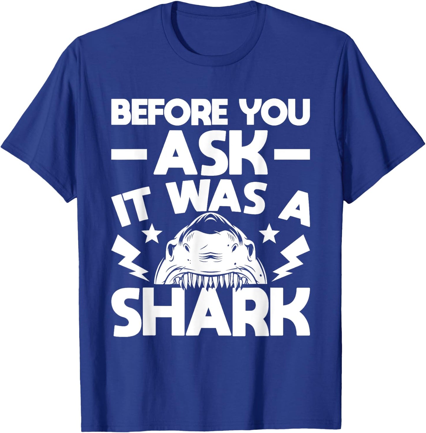 It Was A Shark - Handicap Wheelchair Amputee T-Shirt - T-Shirt | Royal