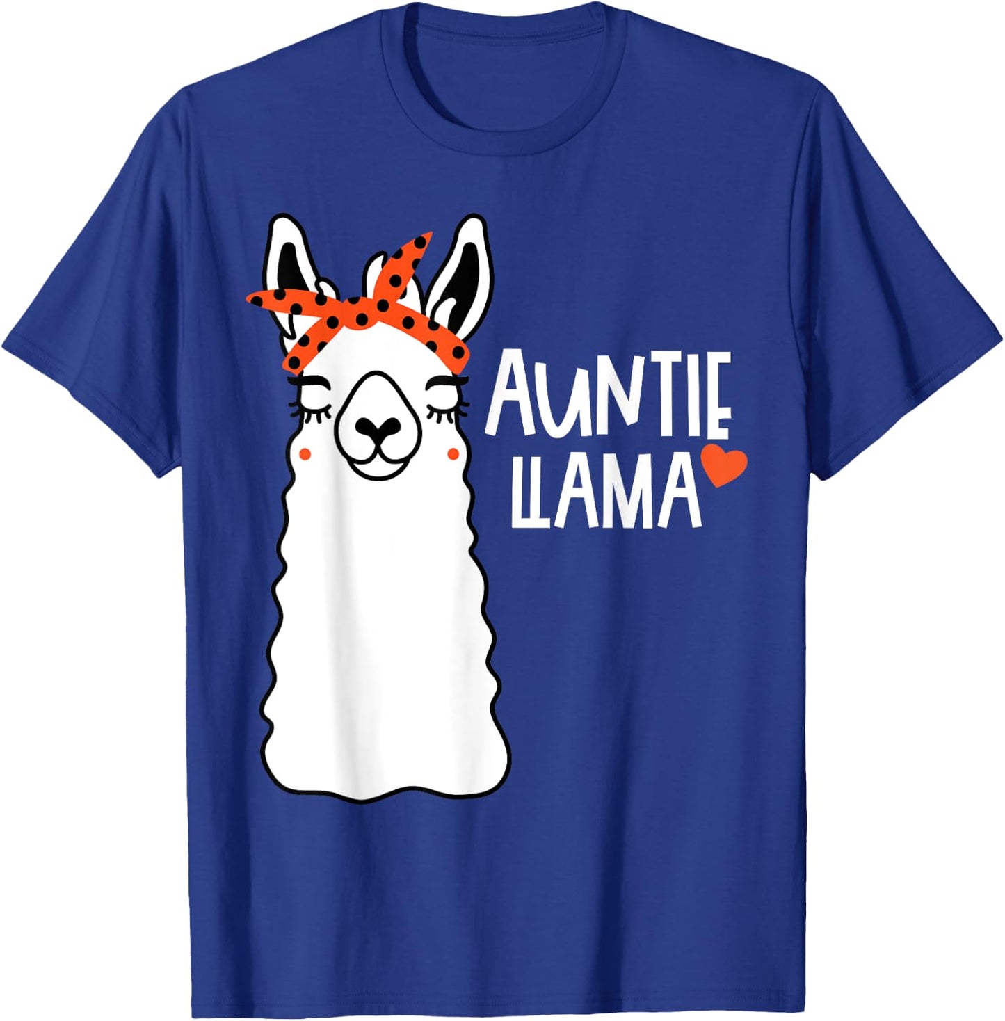 Cute Auntie Llama Funny Alpacas Llamas Lover Gift Aunt T-Shirt - T-Shirt | Royal