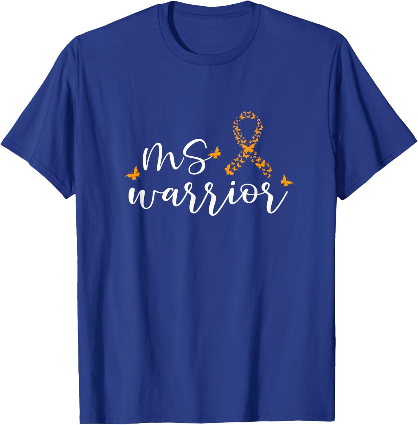 MS Awareness Month Multiple Sclerosis MS Warrior Butterfly T-Shirt - T-Shirt | Royal