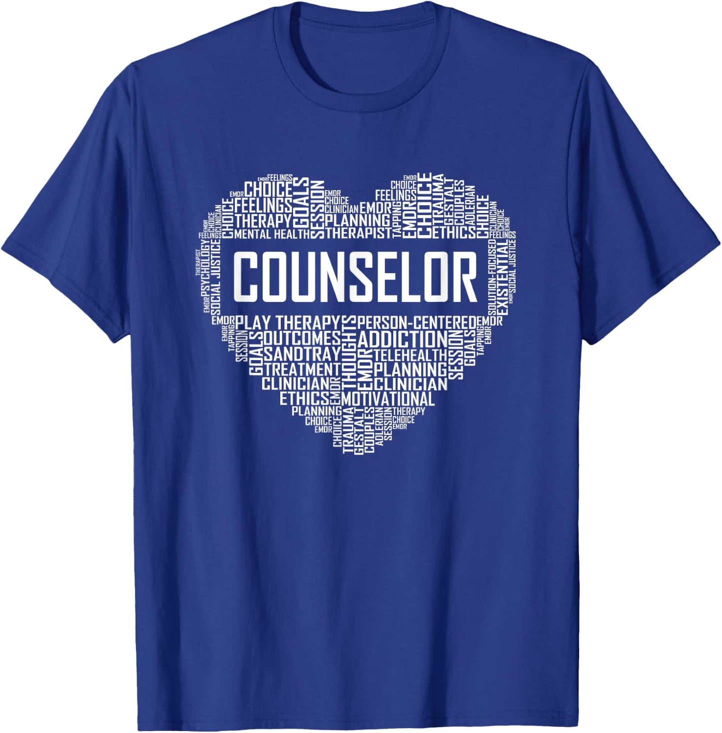 School Counselor Gift Heart Career Guidance Appreciation GIF T-Shirt - T-Shirt | Royal