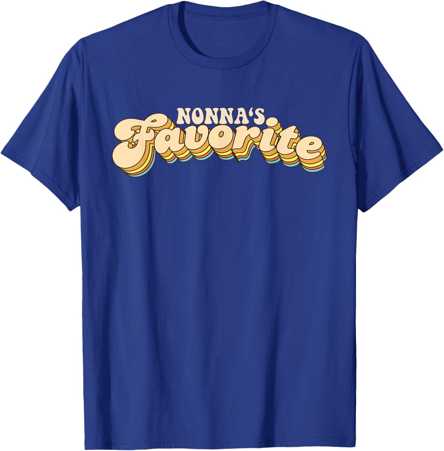 Funny Family Gifts And Gifts For Grandkids Nonna's Favorite Retro Vintage Bold Text -Adult T-Shirt - T-Shirt | Royal