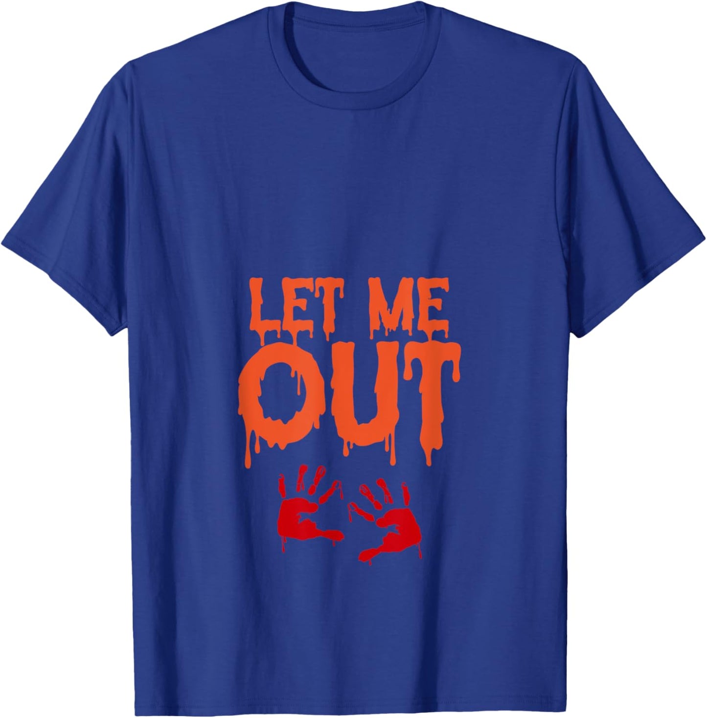 Let Me Out Funny Pregnant Halloween Costume Baby Zombie Mom T-Shirt - T-Shirt | Royal
