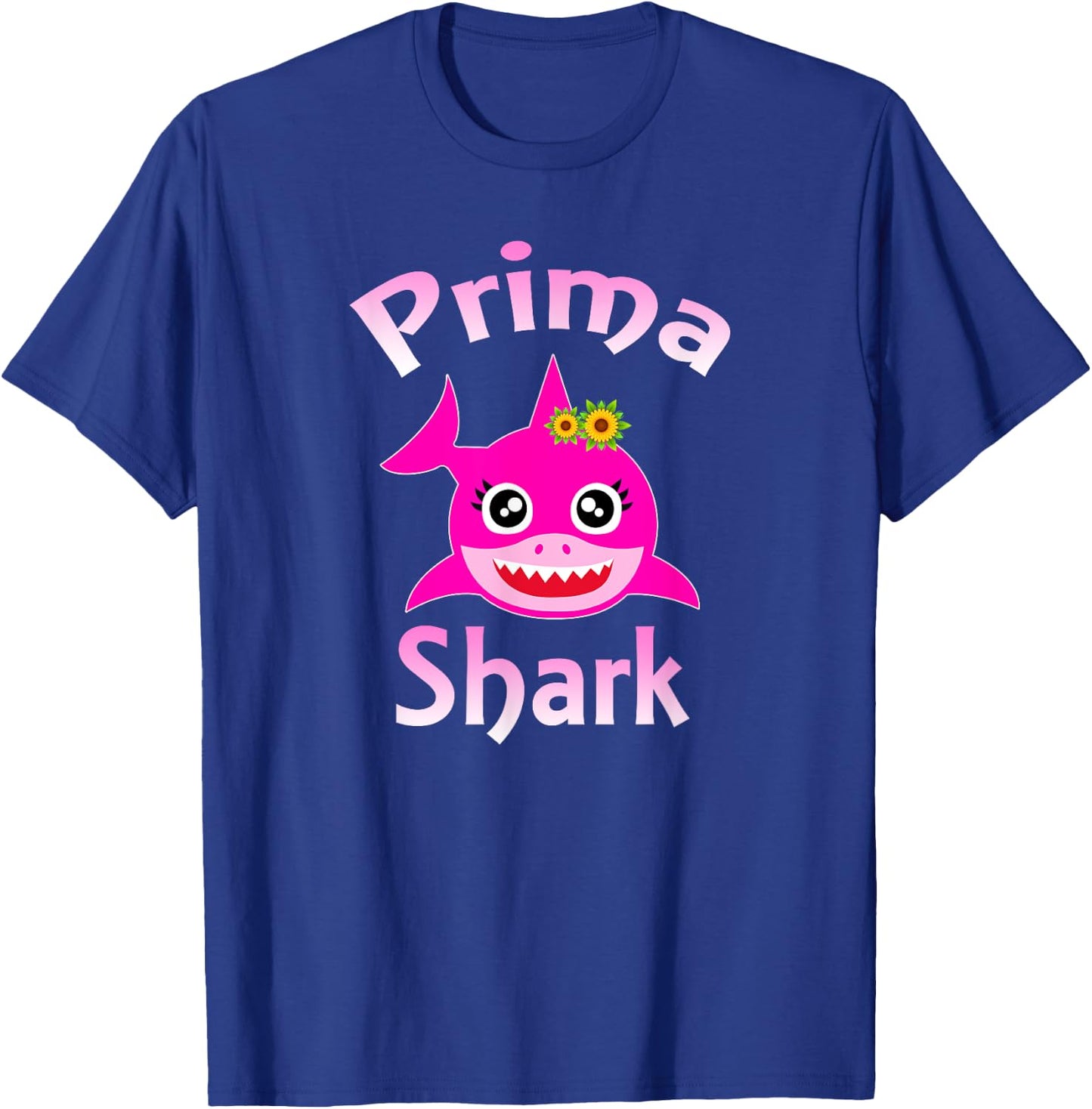 Prima Shark Funny Spanish Girl Cousin Gift T-Shirt - T-Shirt | Royal