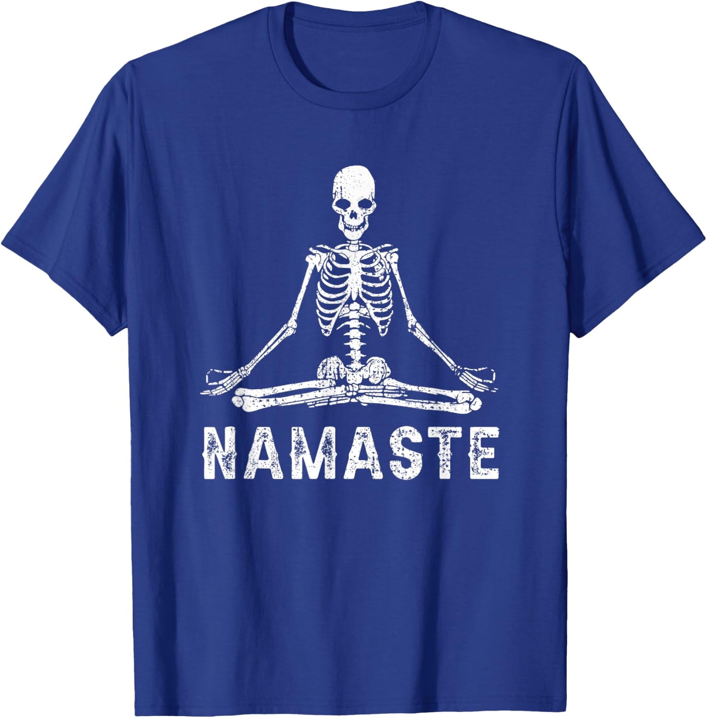 Meditating Skeleton Halloween Costume Lotus Yoga Zen Balance T-Shirt - T-Shirt | Royal
