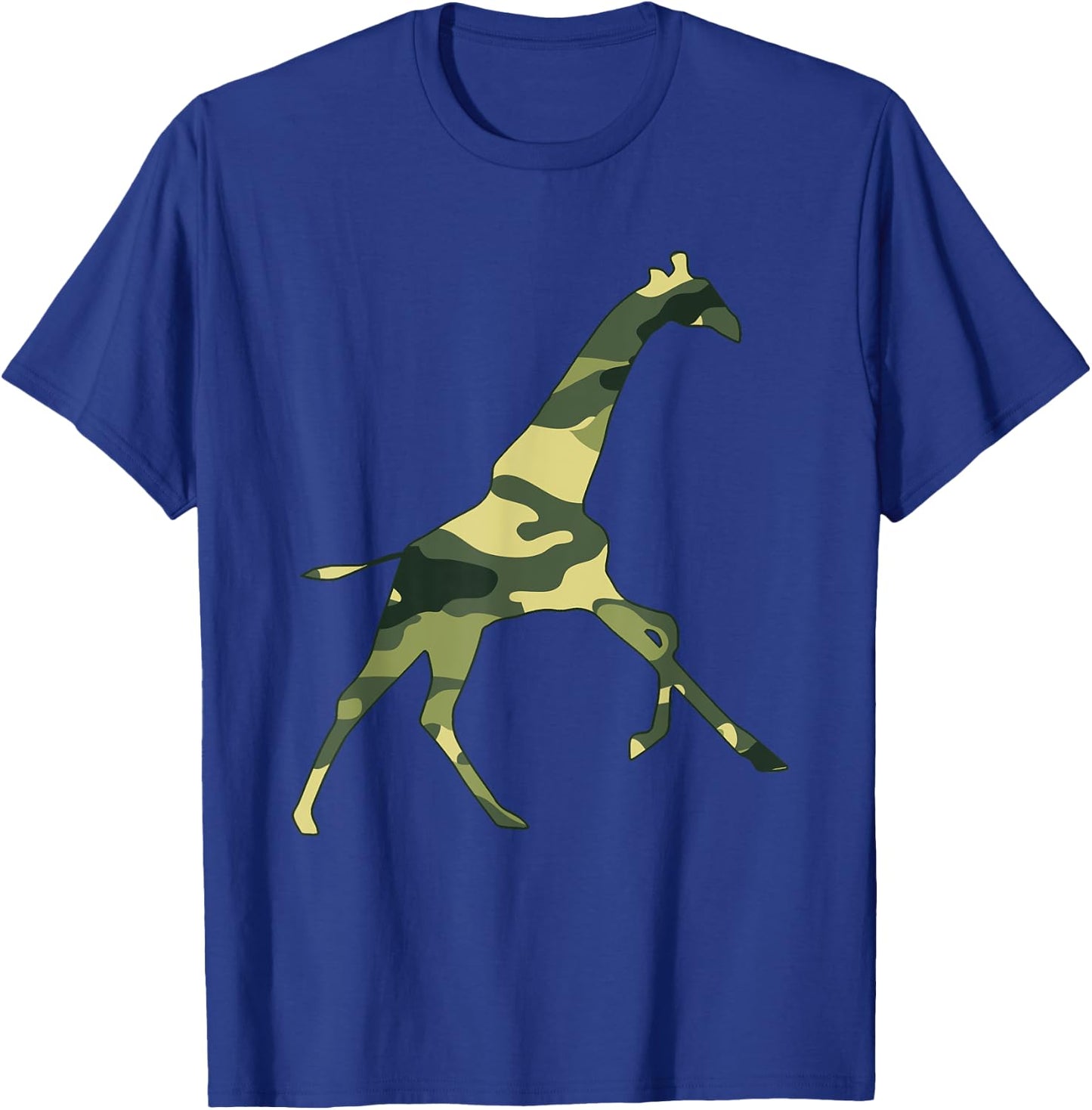 Military Giraffe Camo Men Print US Ruminant Veteran Gift T-Shirt - T-Shirt | Royal