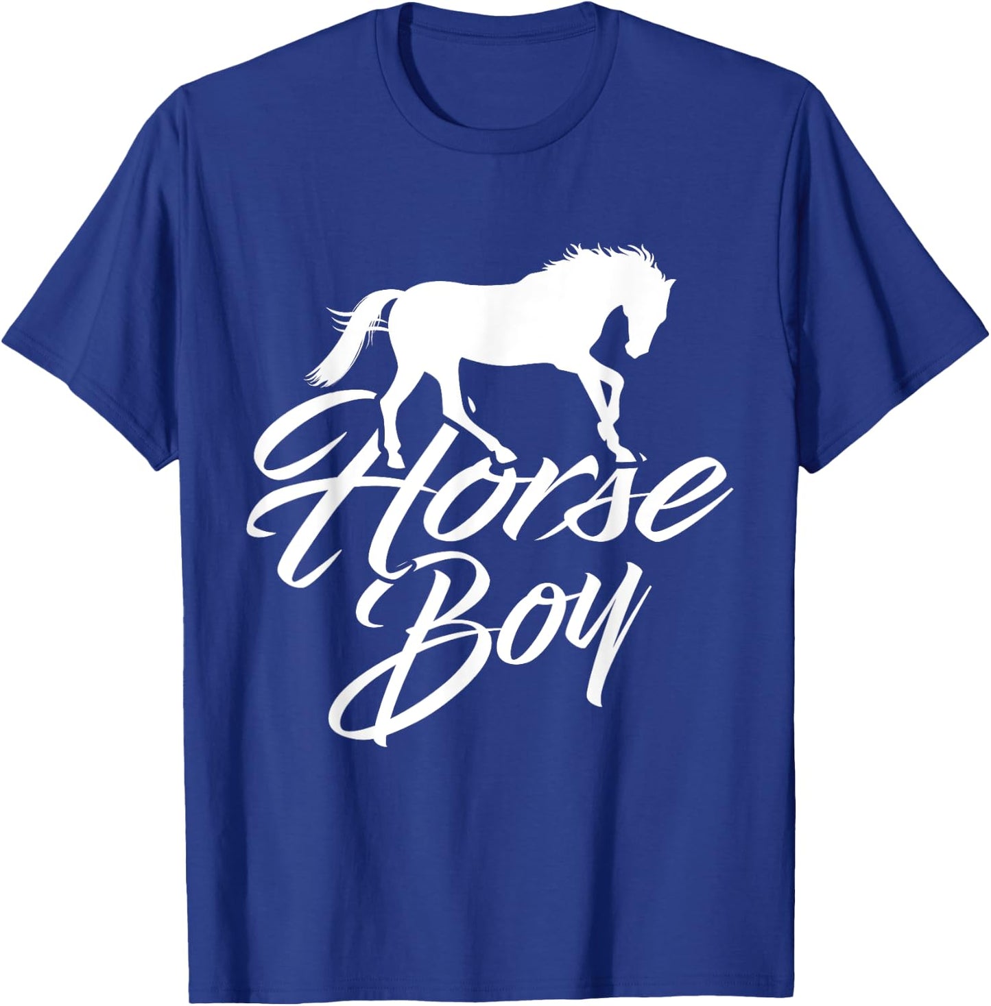 Funny Horse Riding Boy Horseback Riding Horse Boy T-Shirt - T-Shirt | Royal