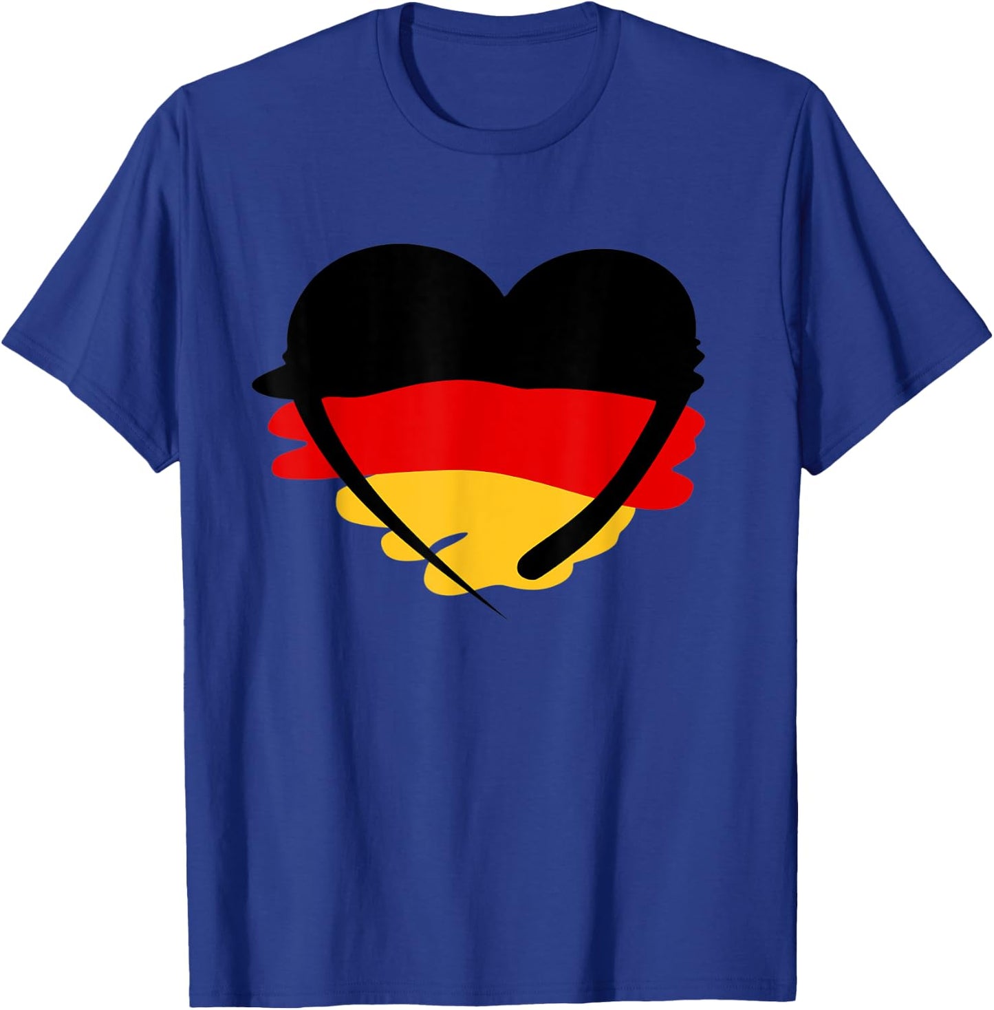 German Flag Heart Deutschland I Love Germany T-Shirt - T-Shirt | Royal